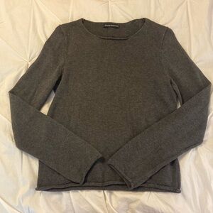 dark gray soft long sleeve brandy melville shirt